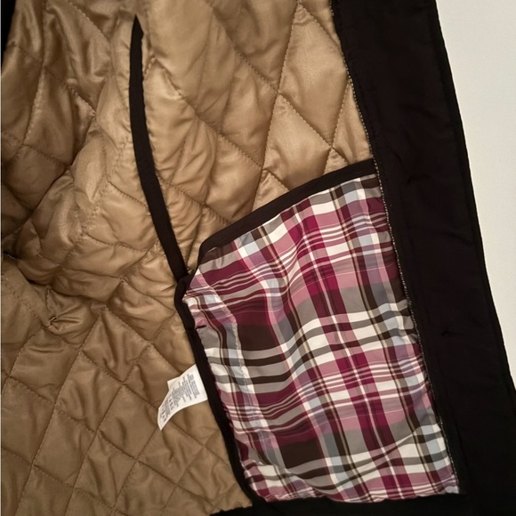 LANDS' END Soft Black Quilted Insulated light weight Jacket Barn Coat Size 18-20 - Picture 7 of 14